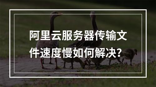阿里云服务器传输文件速度慢如何解决？