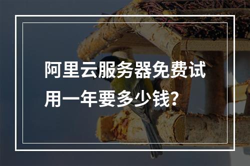 阿里云服务器免费试用一年要多少钱？