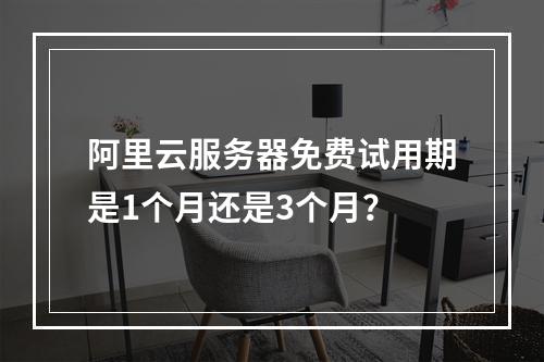 阿里云服务器免费试用期是1个月还是3个月？