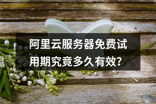 阿里云服务器免费试用期究竟多久有效？