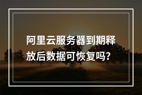 阿里云服务器到期释放后数据可恢复吗？