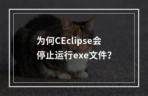 为何CEclipse会停止运行exe文件?