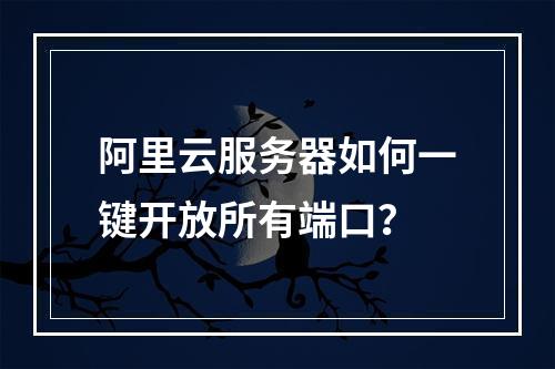 阿里云服务器如何一键开放所有端口？