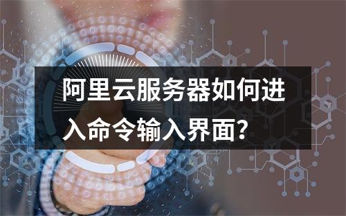 阿里云服务器如何进入命令输入界面？