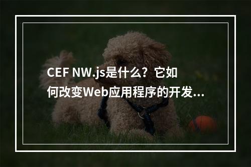 CEF NW.js是什么?它如何改变Web应用程序的开发?