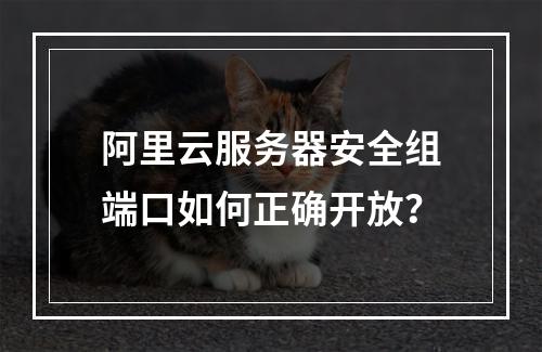 阿里云服务器安全组端口如何正确开放？