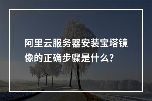 阿里云服务器安装宝塔镜像的正确步骤是什么？