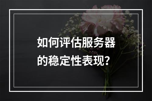 如何评估服务器的稳定性表现?