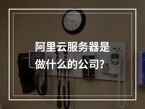 阿里云服务器是做什么的公司？
