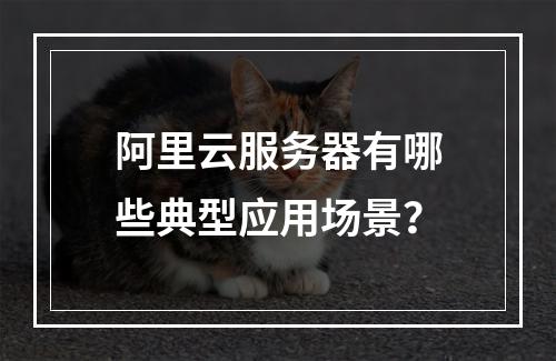 阿里云服务器有哪些典型应用场景？