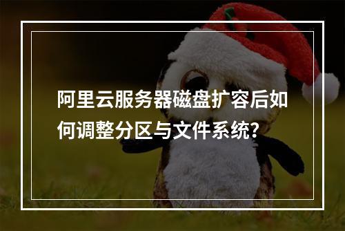 阿里云服务器磁盘扩容后如何调整分区与文件系统？