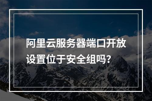 阿里云服务器端口开放设置位于安全组吗？