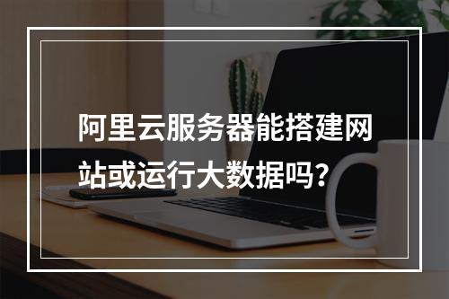 阿里云服务器能搭建网站或运行大数据吗？