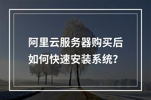 阿里云服务器购买后如何快速安装系统？