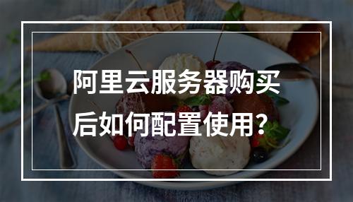 阿里云服务器购买后如何配置使用？