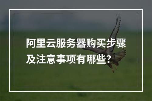 阿里云服务器购买步骤及注意事项有哪些？
