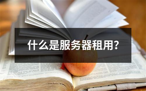 什么是服务器租用?