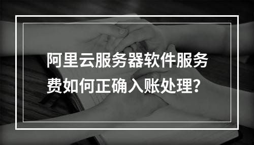 阿里云服务器软件服务费如何正确入账处理？