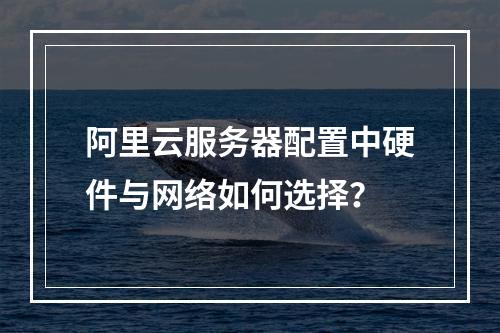 阿里云服务器配置中硬件与网络如何选择？