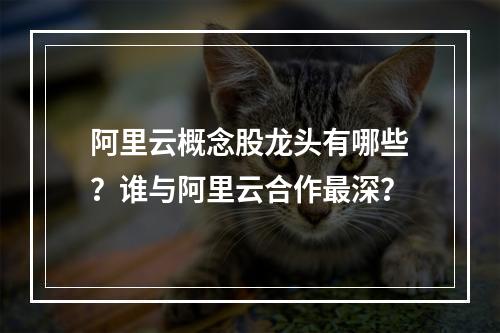 阿里云概念股龙头有哪些？谁与阿里云合作最深？