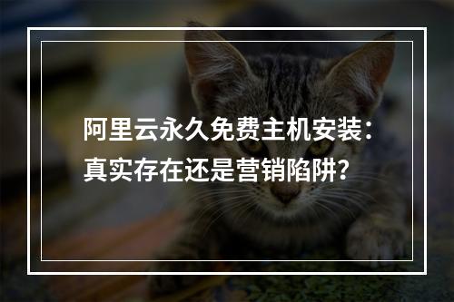 阿里云永久免费主机安装：真实存在还是营销陷阱？