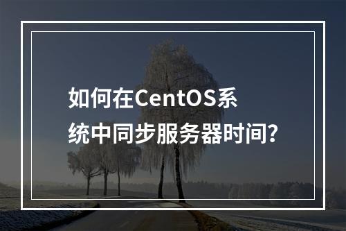 如何在CentOS系统中同步服务器时间?