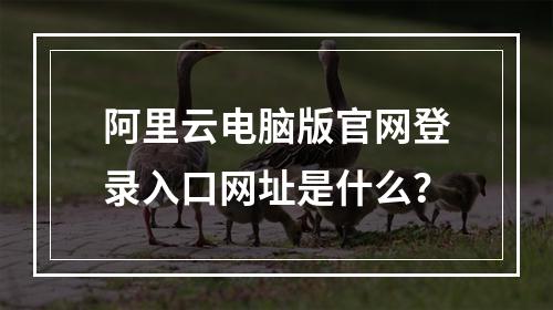阿里云电脑版官网登录入口网址是什么？