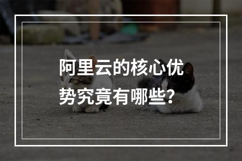 阿里云的核心优势究竟有哪些？