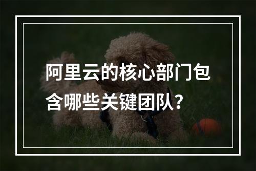阿里云的核心部门包含哪些关键团队？