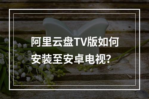 阿里云盘TV版如何安装至安卓电视？