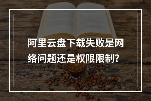 阿里云盘下载失败是网络问题还是权限限制？