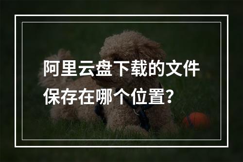 阿里云盘下载的文件保存在哪个位置？