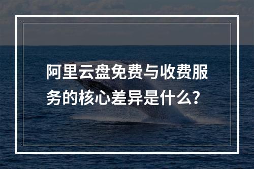 阿里云盘免费与收费服务的核心差异是什么？