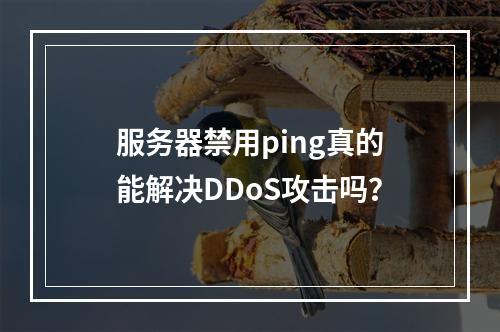 服务器禁用ping真的能解决DDoS攻击吗?