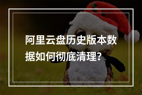 阿里云盘历史版本数据如何彻底清理？