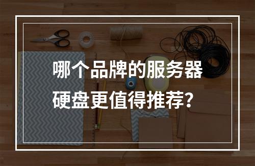 哪个品牌的服务器硬盘更值得推荐?