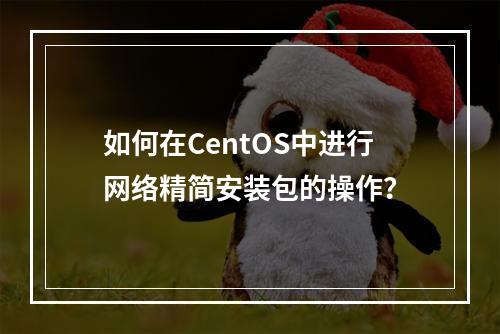 如何在CentOS中进行网络精简安装包的操作?