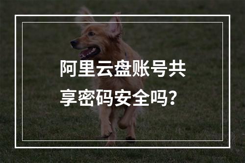 阿里云盘账号共享密码安全吗？