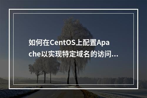 如何在CentOS上配置Apache以实现特定域名的访问?