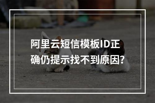 阿里云短信模板ID正确仍提示找不到原因？