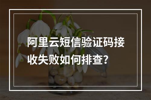 阿里云短信验证码接收失败如何排查？