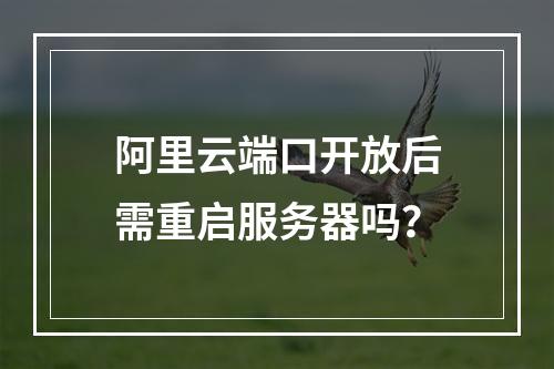 阿里云端口开放后需重启服务器吗？