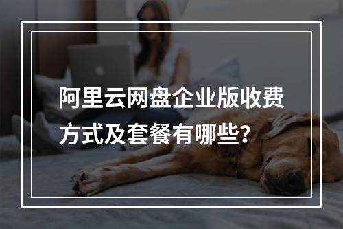 阿里云网盘企业版收费方式及套餐有哪些？