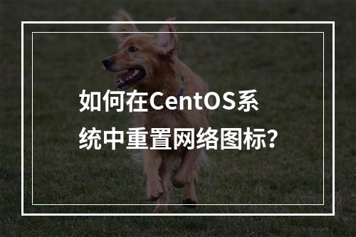 如何在CentOS系统中重置网络图标?