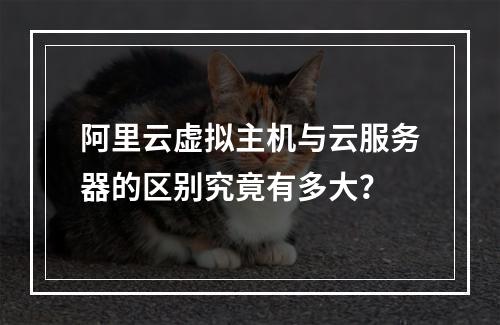 阿里云虚拟主机与云服务器的区别究竟有多大？