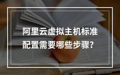 阿里云虚拟主机标准配置需要哪些步骤？