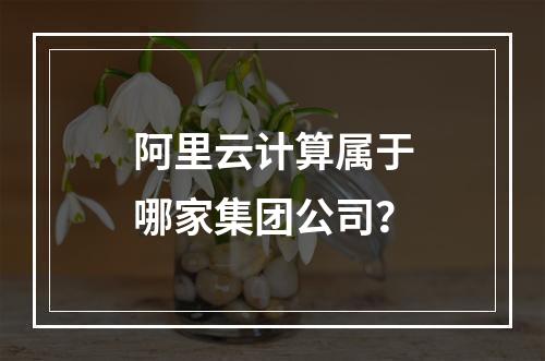 阿里云计算属于哪家集团公司？