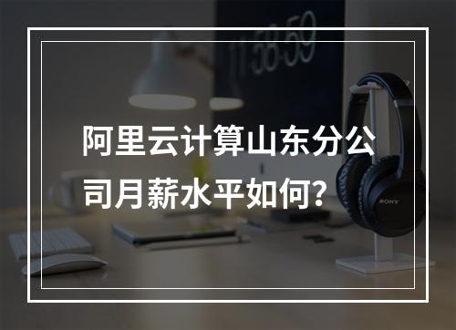 阿里云计算山东分公司月薪水平如何？