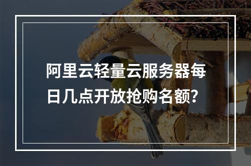 阿里云轻量云服务器每日几点开放抢购名额？