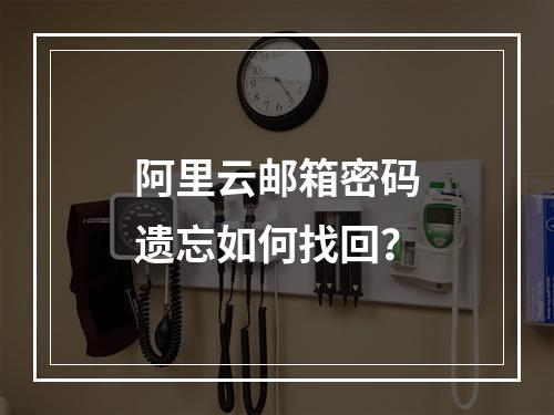 阿里云邮箱密码遗忘如何找回？